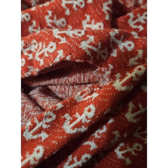 Vintage Fritzi of California Tank Maxi Dress Womens L? Red Anchors Slit - Picture 6 of 6